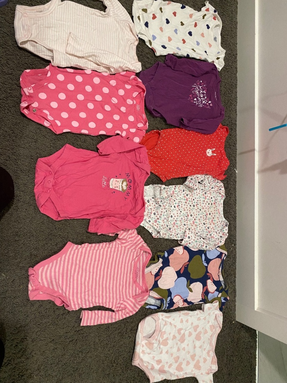 3-6m baby girl shirt lot.
